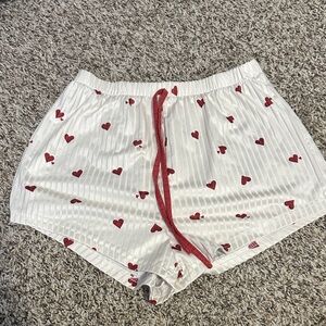 Heart Print Women's Sleep Shorts